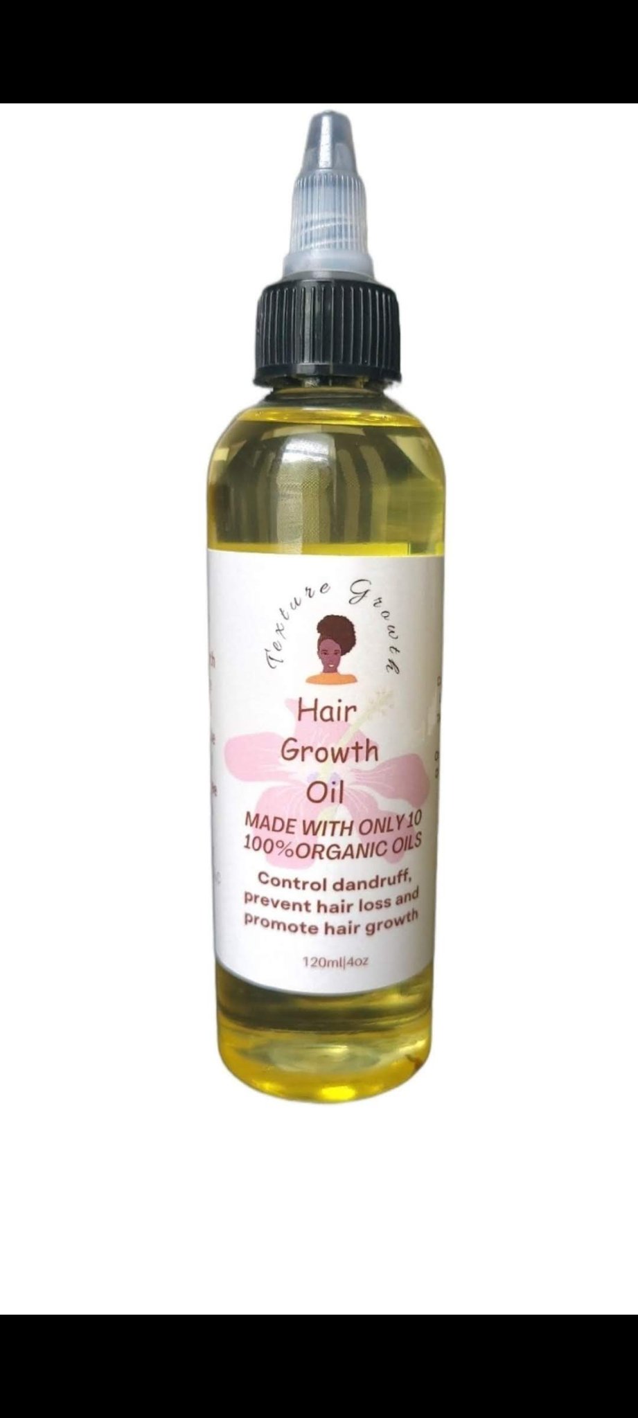 Texture Growth Hair Growth Oil bottle, front label