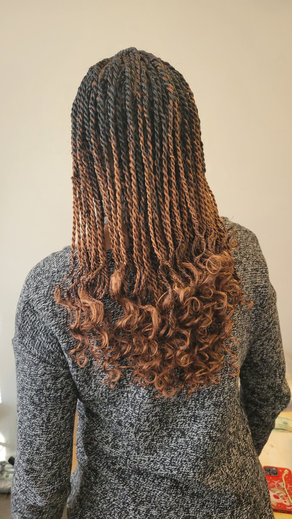 Senegalese twist with ombre color 30